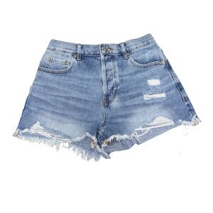 PacSun Vintage High Rise Distressed Denim Women Shorts Size 27